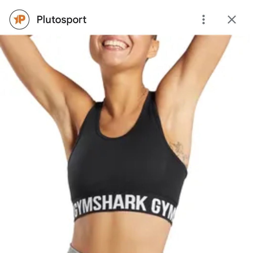 Gymshark Black Sports Bra Seamless Racerback Size M